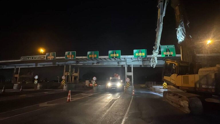 Avcıların geçiş ücretlerinde yapılacak iş nedeniyle otoyolun girişi ve çıkışı kapatıldı